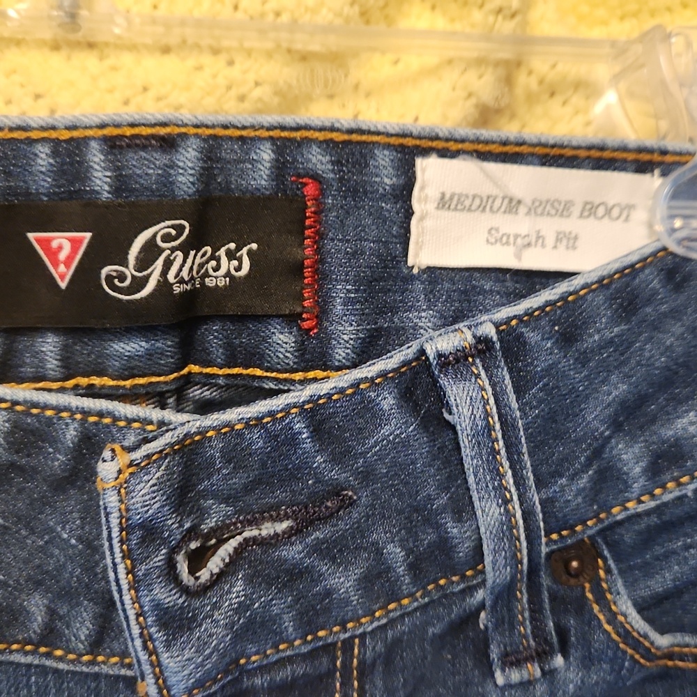 Womens Guess mid-rise bootcut jeans
